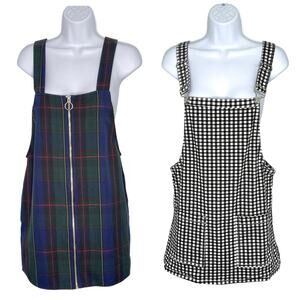 Forever 21 Romper Skirts Set of 2 Small Plaid Check